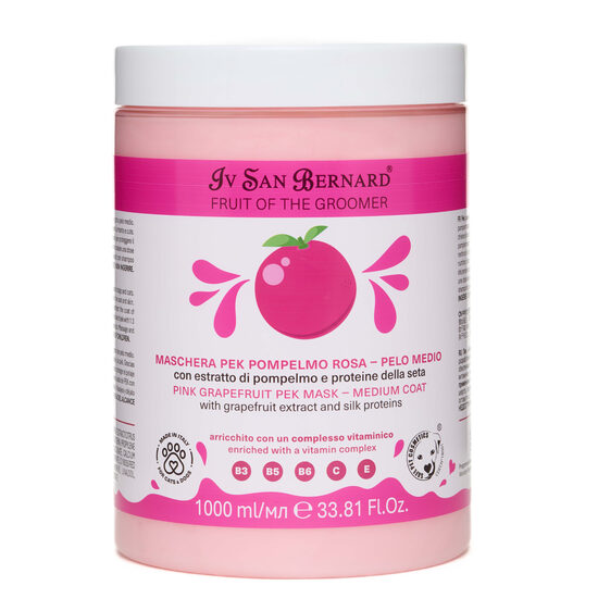 Iv San Bernard NEW Pink Grapefruit Mask, 1000 ml - Maska-kondicionieris ar rozā greifrūtu vidējam apmatojuma tipam 