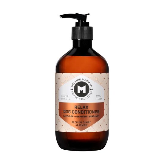 Melanie Newman Relax Dog Conditioner, 500ml - питательная формула для чувствительной кожи, щенков, пожилых собак и пород с кудрявой или короткой/средней шерстью