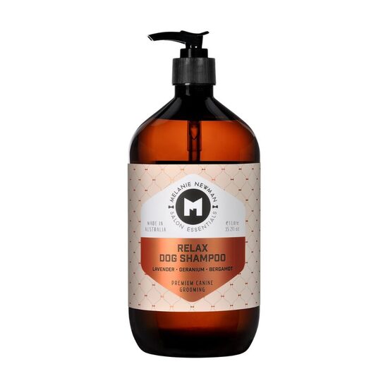 Melanie Newman Relax Dog Shampoo, 1000ml - для чувствительной кожи, щенков, пожилых собак и пород с кудрявой или короткой/средней шерстью