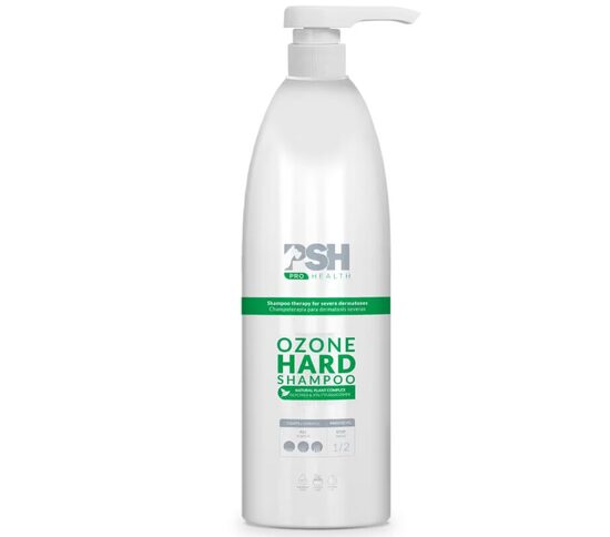 PSH PRO HEALTH Ozone Hard Shampoo, 1000ml - ozonēts šampūns jutīgas, kairinātas ādas atjaunošanai, palīdz nomierināt smagākas ādas problēmas