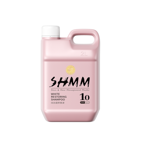 SHMM White Restoring Shampoo, 2000ml - rūpīgi attīra, efektīvi noņemot dzeltenus traipus, asaru traipus, siekalu un urīna traipus