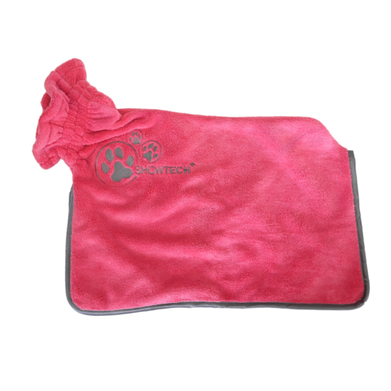 SHOWTECH+ Dry Dude Candy Pink, L - žāvēšanas mētelis ikvienam sunim vai kaķim, rozā