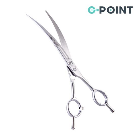 G-POINT Curved Grooming Scissors 7.5' 30° - izliektās šķēres suņu frizieriem (grūmeriem)