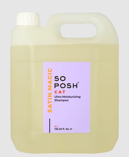 So Posh Satin Magic Cat Shampoo, 4000ml - делает шерсть невероятно мягкой, шелковистой и полной жизни
