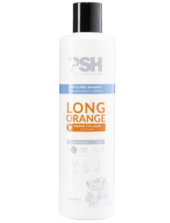PSH Daily Beauty line Long Orange Shampoo, 300ml - šampūns garspalvainajiem suņiem un kaķiem mājas lietošanai