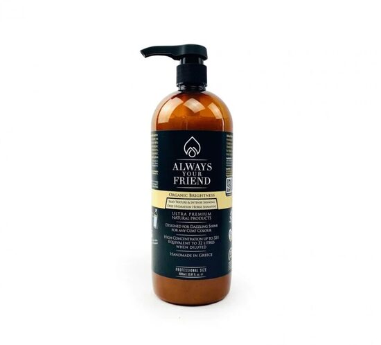 Always Your Friends Organic Brightness Shampoo, 1000ml - Apreibinošs spīdums un vitalitāte jau pēc pirmās mazgāšanas