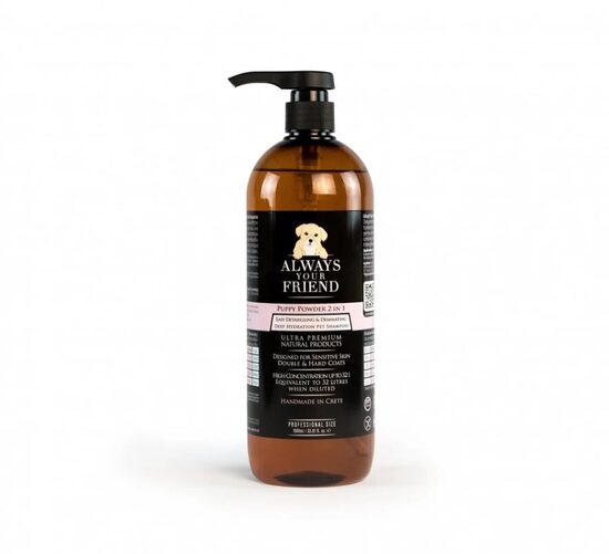 Always Your Friends Puppy Powder Shampoo 2in1, 1000ml - Svaigs un maigs šampūns kā kucēna pieskāriens