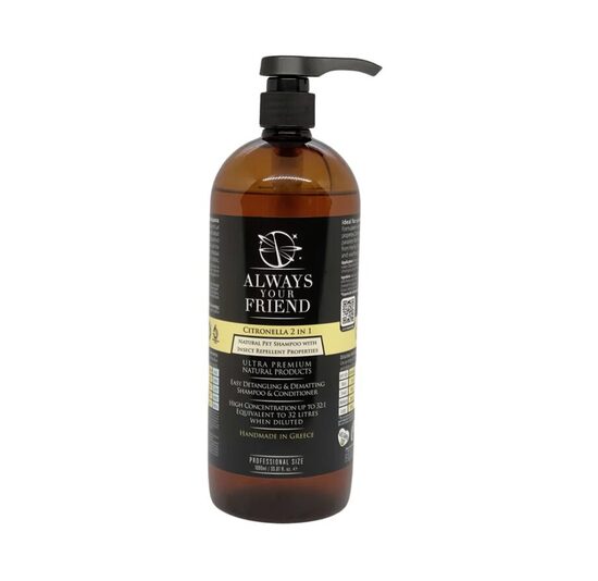 Always Your Friends Citronella 2 in 1 Shampoo, 1000ml - šampūns-repelents un aizsargājošs insekticīds