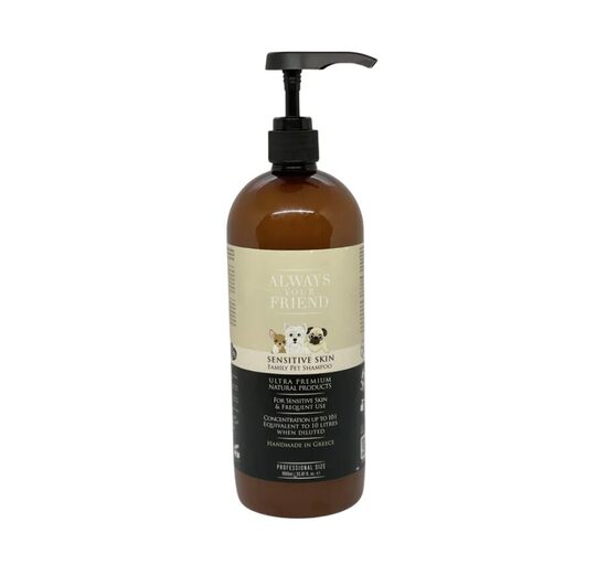 Always Your Friends Sensitive Skin Family Shampoo, 1000ml - koloidālā sudraba šampūns jutīgai ādai