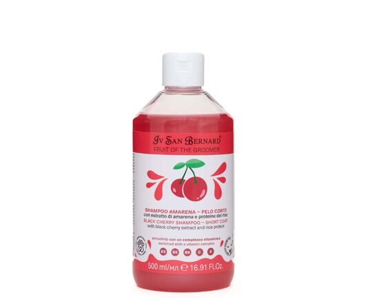 Iv San Bernard NEW Black Cherry (Amarena) Shampoo, 500 ml - šampūns ar melno ķirsi īsam apmatojumam