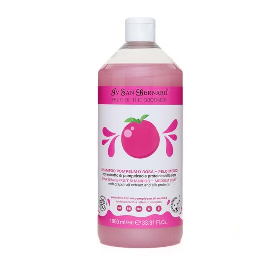Iv San Bernard NEW Pink Grapefruit Shampoo, 1000 ml - rozā greipfrūta šampūns vidējā garuma apmatojumam