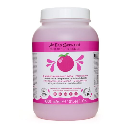 Iv San Bernard NEW Pink Grapefruit Mask, 3000 ml - maska vidēja apmatojuma suņiem un kaķiem