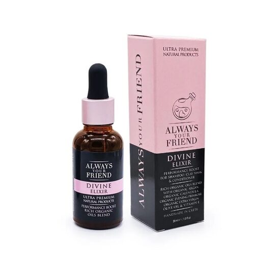 Always Your Friend Divine Elixir, 30ml - organisko eļļu maisījums, kas uzlabo kopšanas līdzekļu efektivitāti
