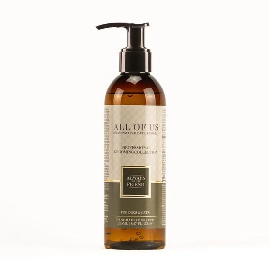 Always Your Friend All Of Us Shampoo Professional Line, 235ml – nomierina un mazina kairinājumu visām šķirnēm, dziļi mitrina
