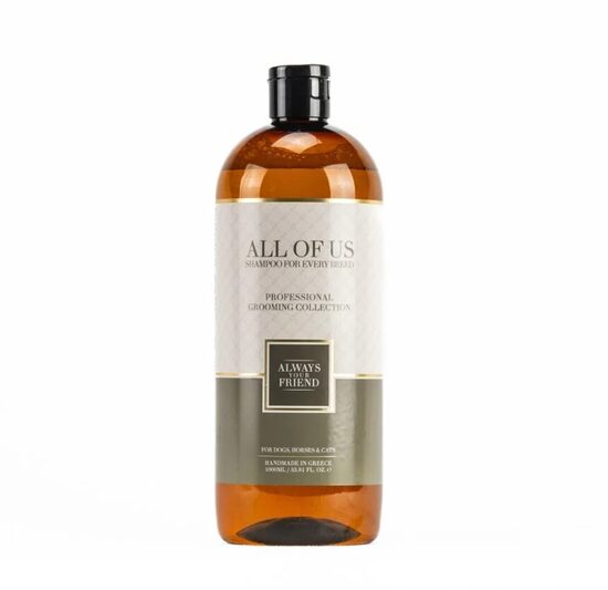 Always Your Friend All Of Us Shampoo Professional Line, 1000ml – nomierina un mazina kairinājumu visām šķirnēm, dziļi mitrina
