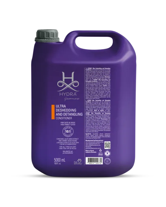 Hydra Groomers Ultra Deshedding and Detangling Conditioner, 5000 ml - kondicionieris apmatojuma atšķetināšanai un atbrīvošanai no izkritušiem matiem