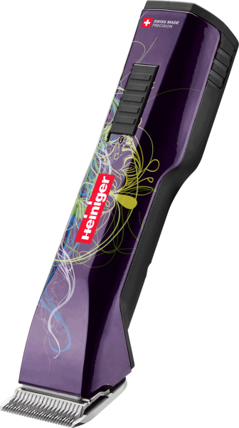 Heiniger Saphir Clipper Purple w/out cord, 2 batteries - Profesionāls bezvadu dzīvnieku matu griezējs ar asmeni #10 un 2 baterijām