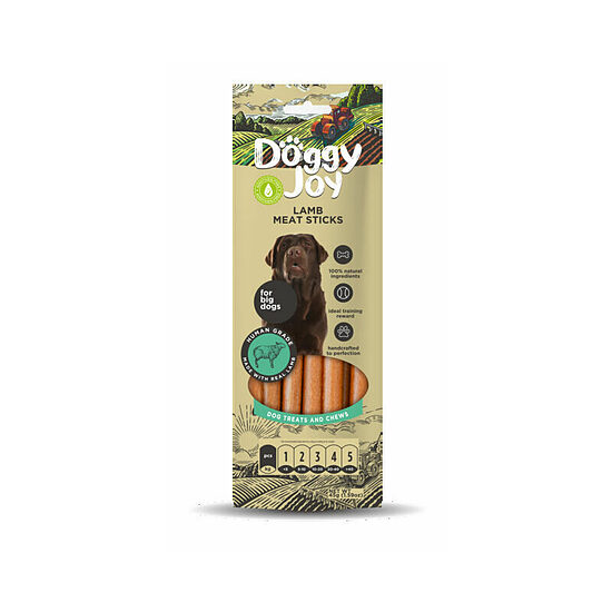 Doggy Joy Beef Slices, 45 g - jēra gaļas desiņas lieliem suņiem
