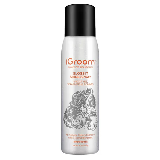 iGroom Gloss It Shine Aerosol Dog Hairspray, 118ml 