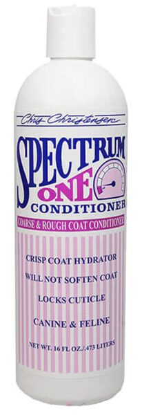 CHRIS CHRISTENSEN Spectrum 1 Coarse & Rough Conditioner, 473ml - kondicionieris saglabā kažoka dabisko tekstūru, vienlaikus pievienojot apjomu