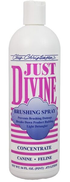 CHRIS CHRISTENSEN Just Divine Brushing Spray Concentrate, 473ml - apmatojuma kopšanas līdzeklis suņiem un kaķiem, koncentrāts