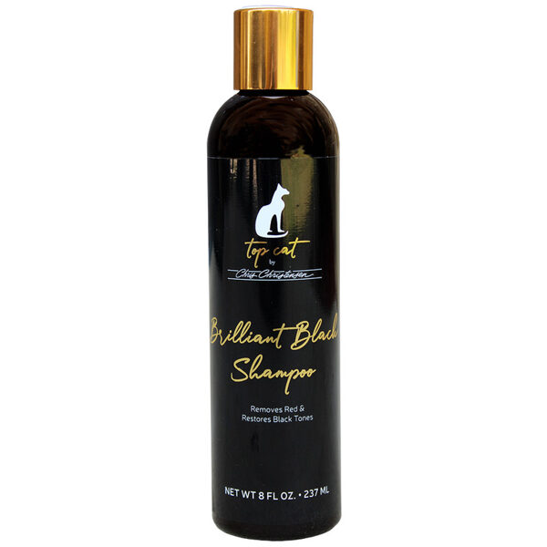 CHRIS CHRISTENSEN Top Cat Brilliant Black Shampoo, 946ml - noņem sarkano toni un uzlabo melno toni