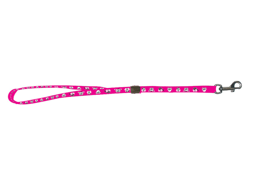 Show Tech Grooming Noose with Skull Nylon Hot Pink - розовая ринговка