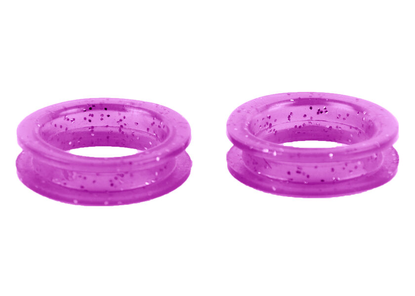 Show Tech Finger Ring 22 mm Purple Glitter Scissor rings 2 Pcs - pirkstu gredzeni Violeti