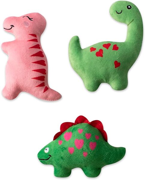 Fringe Studio Plush Dog Toy Set - You Are Dino-Mite, 3 Piece Set