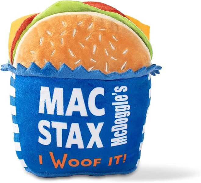 Fringe Studio Plush Dog Toy, MCDOGGLE’S MAC STAX