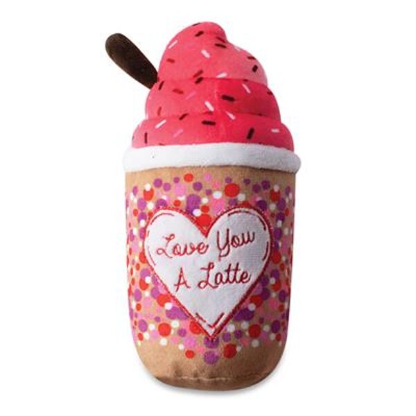 Fringe Studio Dog Toy Plush - Love You A Latte
