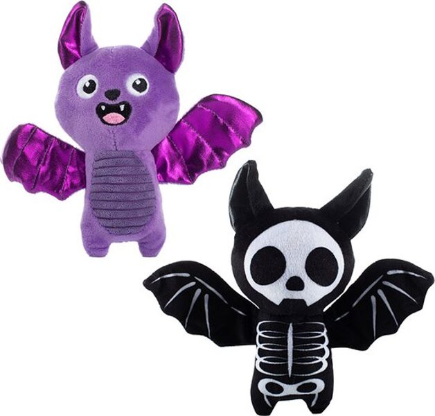 Fringe Studio Plush Dog Toy Set - Bat To The Bone, 2 Piece Set