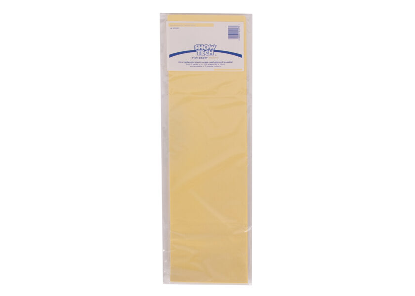 Show Tech Rice Paper Yellow 100 pcs Wrapping Paper - rīsu papīrs papilotēm, dzeltens