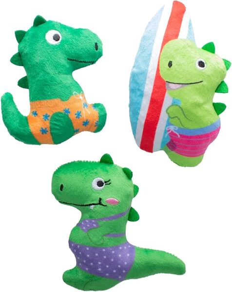 Fringe Studio Plush Dog Toy Set - Rawr-ing Summer, 3 Piece Set
