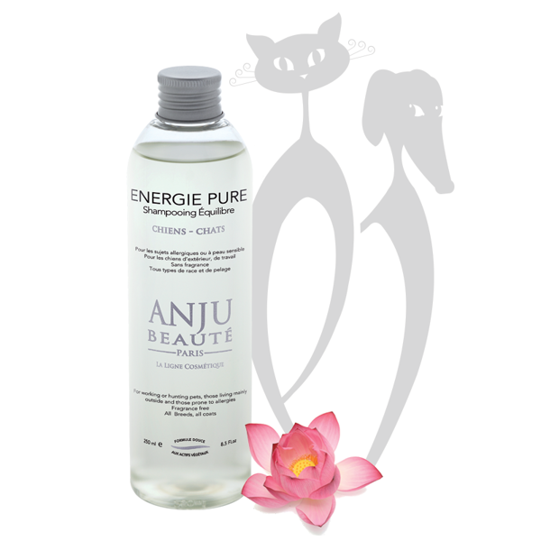 Anju Beaute Shampoo Energie Pure, 250 ml - Maigs un bez smaržas, ideāli piemērots alerģiskiem un jutīgiem dzīvniekiem 