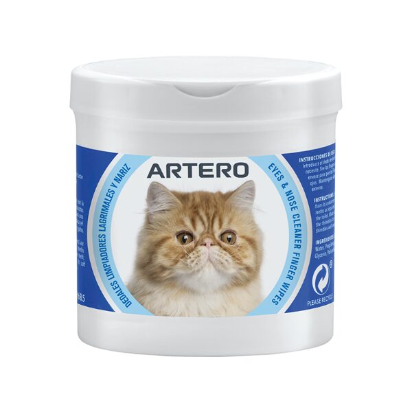 Artero Eyes and Nose Cleaning Wipes 4Cats 50psc - salvetes kaķiem acu un degunu tīrīšanai 50gab.