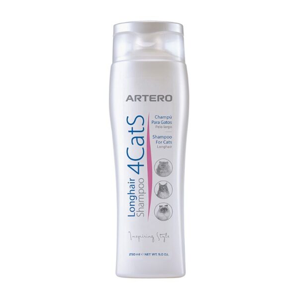 Artero 4 Cats Longhair Shampoo, 250 ml - šampūns kaķiem ar garu apmatojumu