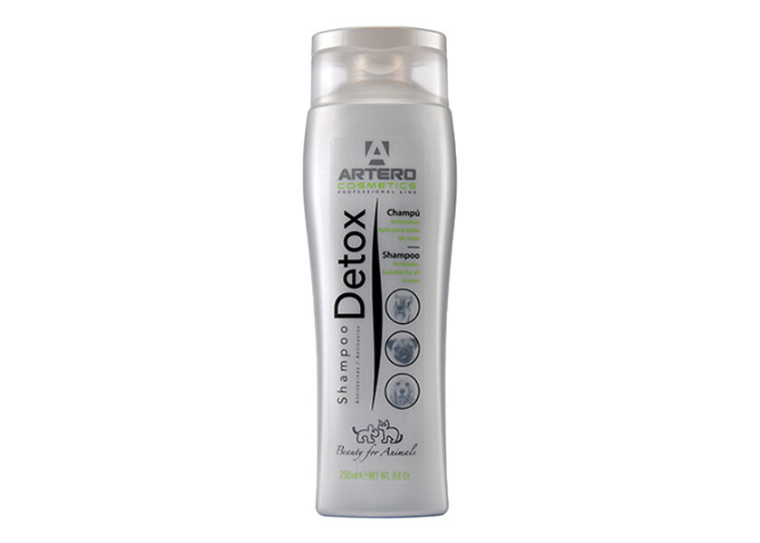 Artero Detox Carbon Active Shampoo, 250 ml - Atjaunojošs un attīrošs šampūns suņiem un kaķiem 