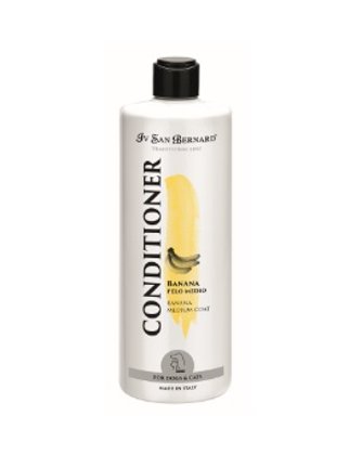 Iv San Bernard Banana Conditioner, 1L - for medium haired pets, gives the hair elasticity, making it shiny