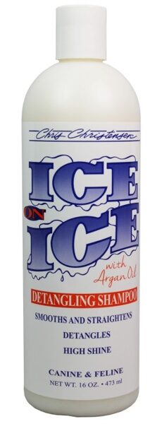 CHRIS CHRISTENSEN Ice On Ice Shampoo, 473ml - šampūns suņiem un kaķiem blāvam un bojātam apmatojumam