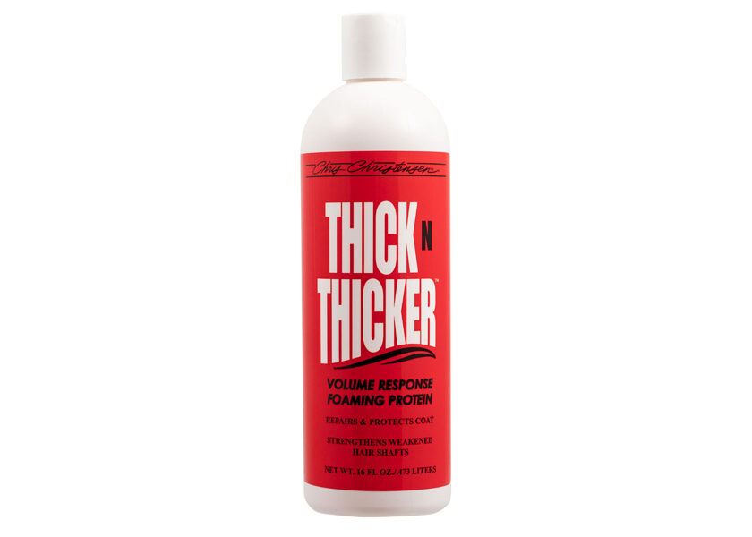 CHRIS CHRISTENSEN Thick N Thicker Volume Response Foaming Protein, 473ml - apmatojuma atjaunojošs līdzeklis suņiem un kaķiem
