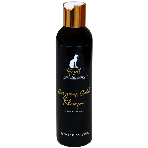 CHRIS CHRISTENSEN Top Cat Gorgeous Gold Shampoo, 946ml - izstrādāts, lai pastiprinātu zelta toņus