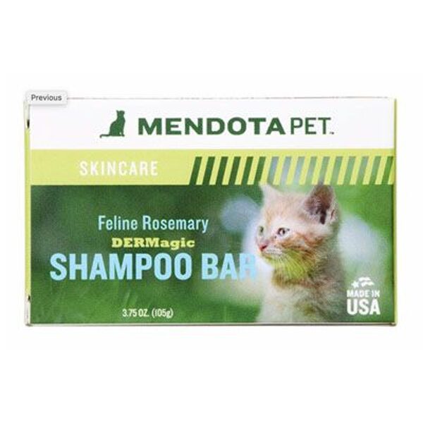 DERMagic Feline Organic Shampoo Bar Rosemary, 105 g - глубоко очищающий, противовоспалительный шампунь для чувствительной кожи кошек и котят