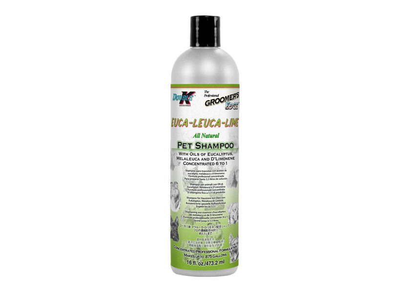 Double K Euca-Leuca-Lime Shampoo, 473 ml - nomierina kairinātu ādu, no kukaiņu kodumiem iekaisušu ādu