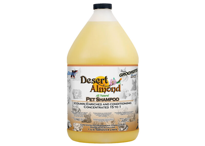 Double K Desert Almond Shampoo, 3,8 L - maigi attīra, padara matus mīkstus un mirdzošus