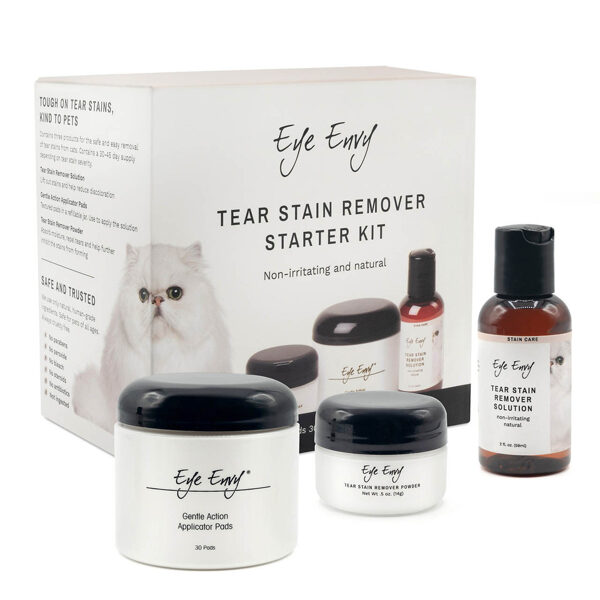 Eye Envy Cat Tear Stain Remover Starter Kit REGULAR - komplekts acu traipu noņemšanai kaķiem