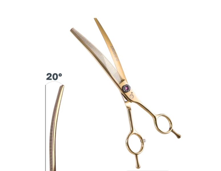 G-POINT 7.0 inch double-ended curved thinning scissors 20°, 7' 17.7cm