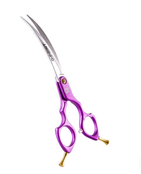 Šķēres grumeriem G-POINT *Asian* 6.5 inch 30° curved scissors 16.50 cm - izliektas šķēres, violetas
