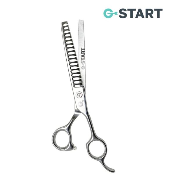 Grooming Scissors G-START 7.0 inch straight chunker, 7' 17,7 cm, 18 Teeth