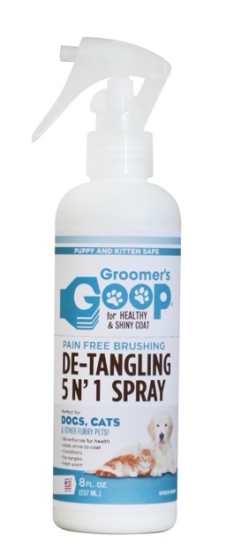 Groomer`s Goop De-Tangling 5in1 Spray, 237 ml - sprejs biezas spalvas ķemmēšanai, lai atvieglotu ķemmēšanas procedūru